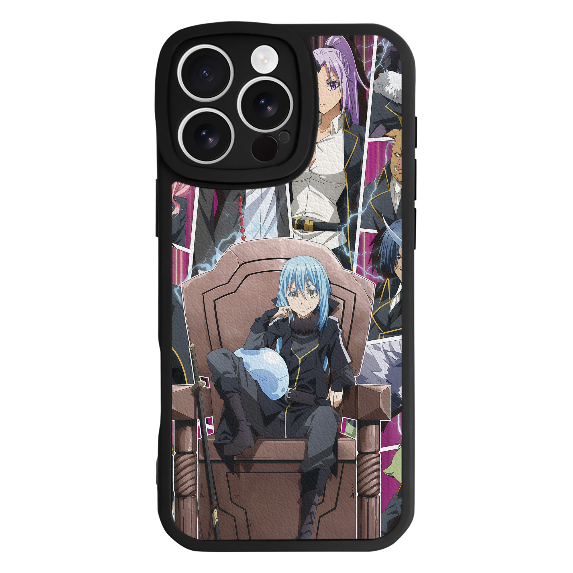 （画像用） 転スラ Regarding Reincarnated to Slime 【iPhone 16シリーズ対応】シリコンスマホケース（レザー調） 材質：シリコン